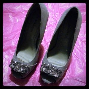 Grey Sparke Open Toe Heels